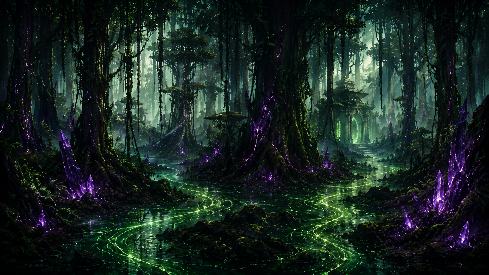 A luminous portal within the Void
